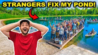 I Hired RANDOM PEOPLE to FIX my BACKYARD POND!! (New PB)