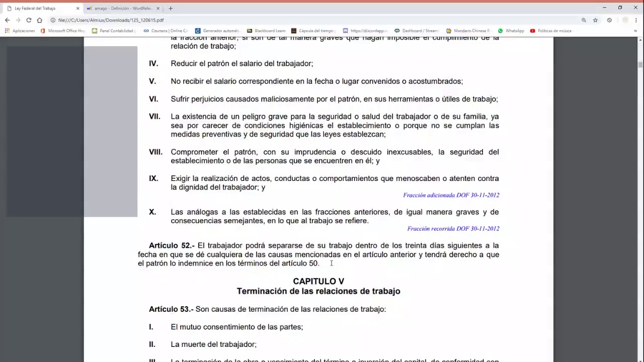LEY FEDERAL DEL TRABAJO, TITULO SEGUNDO, CAPITULO II, Duración de las