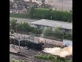 Flying Scotsman Steam train.. pulling out of Basingstoke train station 1st part