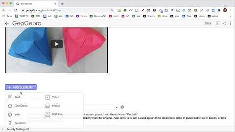 Create a quick lesson on GeoGebra