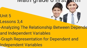 Math grade 6 Unit 5 Lesson 3,4 Analyzing the Relationship Between Dependent and Independent Variable