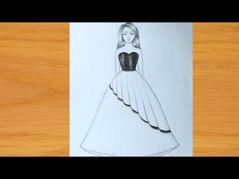 How to draw a beautiful barbie doll | barbie doll drawing- Jk Art Gallery -  YouTube