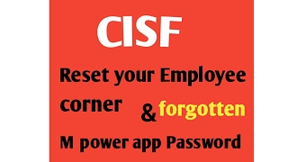 [cisf] how to reset your employee corner password | forgot password |CISF payslip demo, CISF | CISF screenshot 3