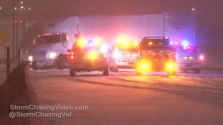 Newburgh, NY Cars Stuck & Crashes in Blizzard - 3/14/2017