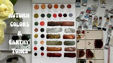 Simple Rule For Creating Natural Earth Tones & Browns + Watercolor Autumn Palette 🍂 Color Swatch
