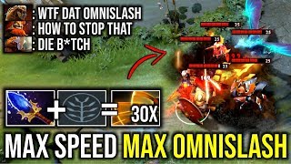 WTF 30X OMNISLASH..!! Max Speed Max Omnislash Juggernaut Scepter 7.21d | Dota 2