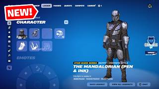 Fortnite NEW The Mandalorian (Pen & Ink) Skin, Emote and All Cosmetics