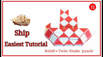 How to make a Ship With Snake Cube // Snake Puzzle // Rubiks Twist