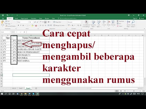 Cara menghapus atau mengambil sebagian karakter di sebuah Cell