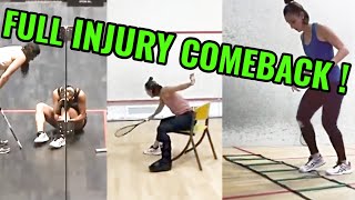 SQUASH. Camille Serme full comeback from injury | footwork training