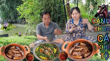 BỮA CƠM QUÊ CÁ RÔ ĐỒNG KHO QUÉO, CANH CHUA RAU CHẠI, EM XIN MỜI CẢ NHÀ#ẩmthực#bữacơmgiađình