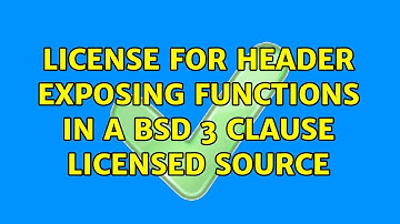 License for header exposing functions in a BSD 3 clause licensed source