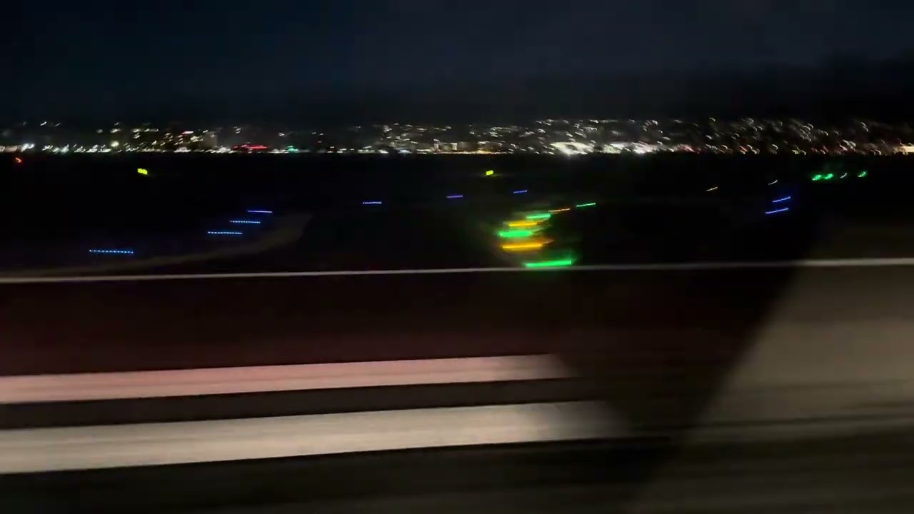 Boeing 737 San Francisco SFO Night Landing May 28, 2025