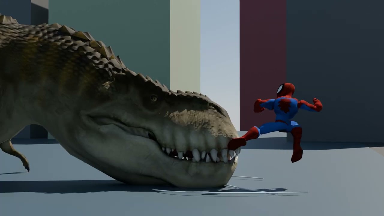 Spider-Man Vs T-Rex animation