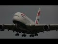 3 a380s landing at heathrow airport