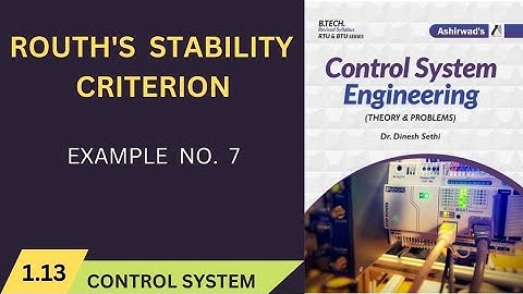 Lec -1.13 Example 7 | Routh
