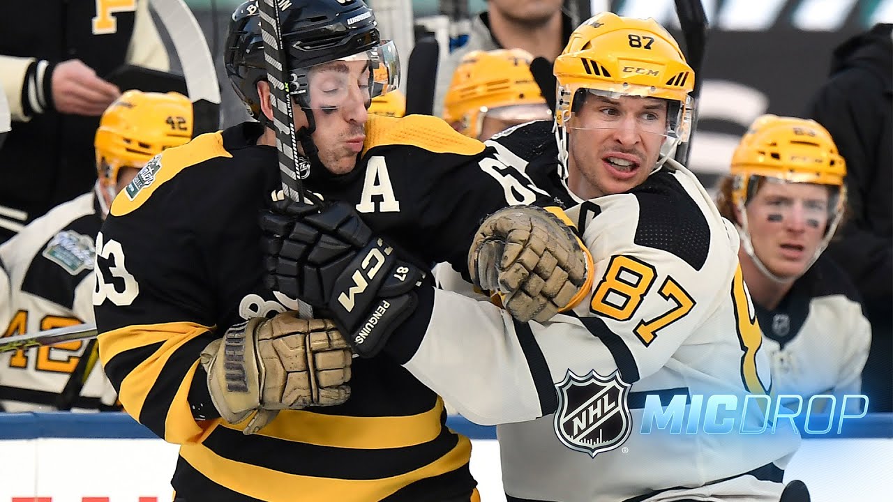 Marchand, Crosby Micd Up for 2023 Winter Classic NHL Mic Drop