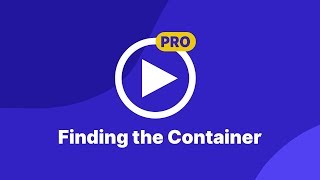 Details Finding the Container in Video Background Pro Update