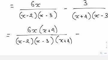Subtracting rational expressions with trinomial denominators