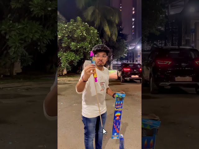 5,000 Ka VIP Diwali Rocket 🚀 With Parachute 😱#shorts #diwali class=