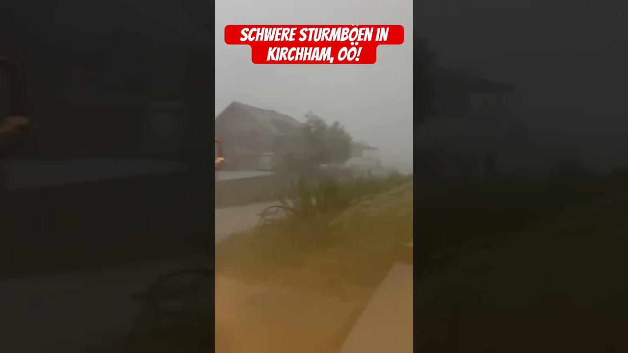 Schwere Sturmböen bis Tempo 100 km/h in Kirchham in Oberösterreich.