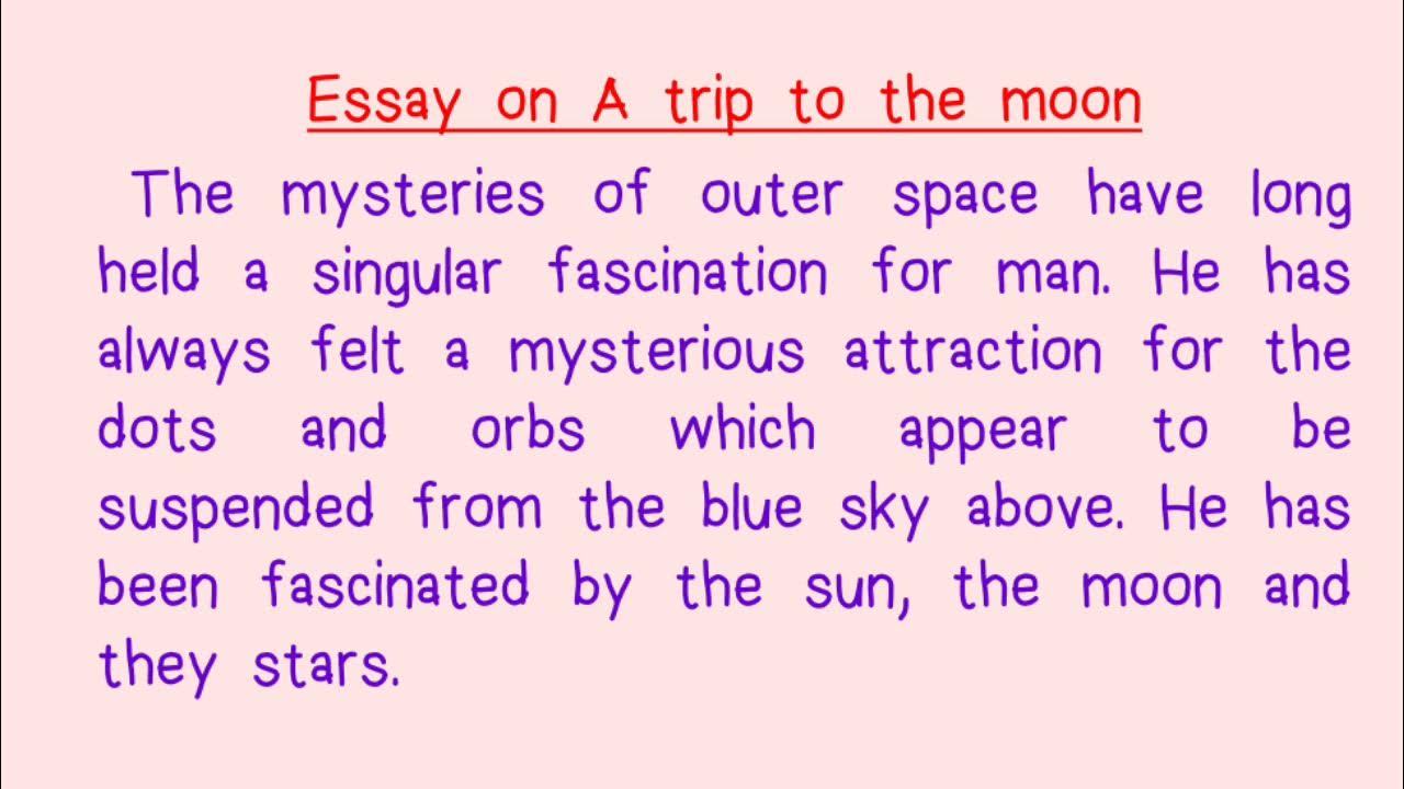 trip to outer space essay