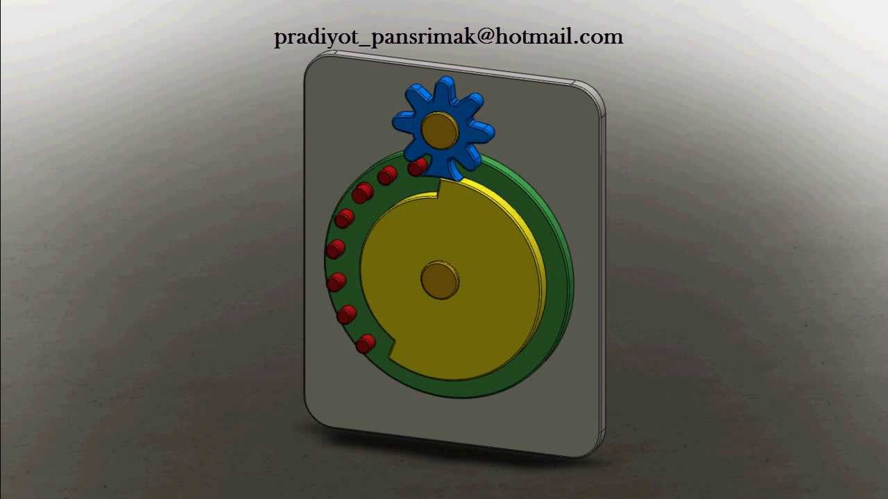 Machine Design Technology 15 starwheel mechanisms กลไกการเคลื่อนที่วงล้อรูปดาว YouTube