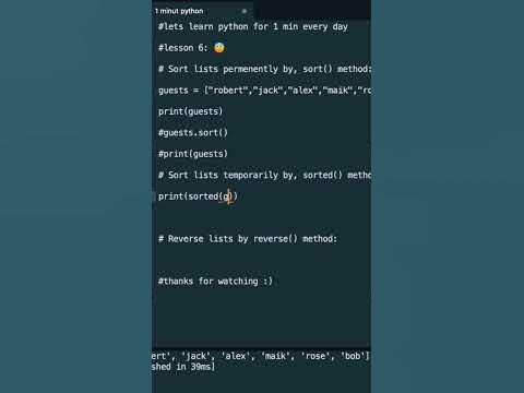 1 minute python| learn 1 minute python every day| lesson 6 - YouTube