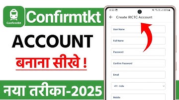 Confirmtkt app me irctc account kaise banaye | irctc account kaise banaye