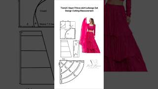 Tiered 3 layer Prince skirt Lehenga #Drafting #cutting #fashion #stylish #Crop #Top #Skirt #frock