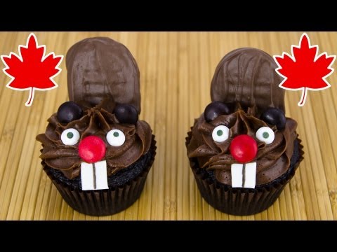 Beaver Cupcakes for Canada Day by Cookies Cupcakes and Cardio