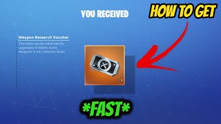 HOW TO GET WEAPON RESEARCH VOUCHERS FAST 2023 Fortnite STW
