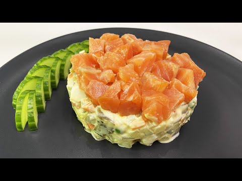 Оливье с семгой. Новый вкус любимого салата