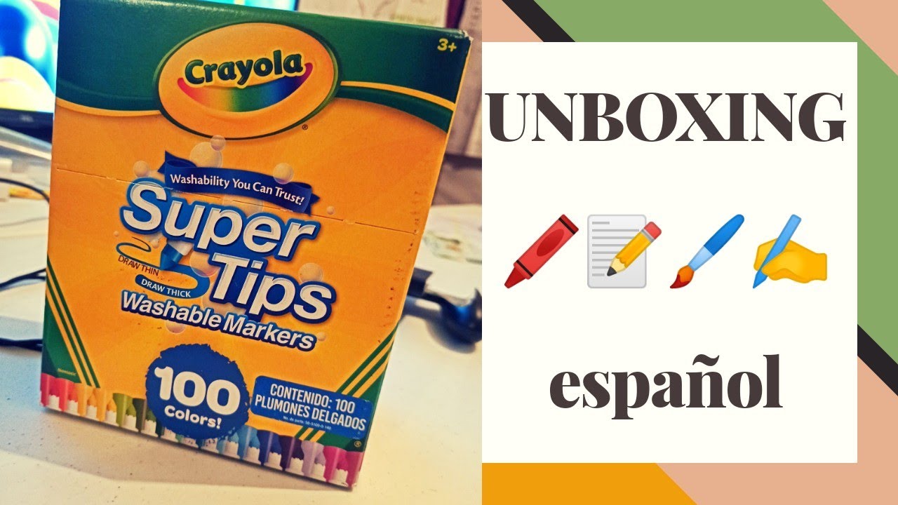 Crayola supertips 100 UNBOXING español 