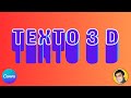 Cómo HACER el EFECTO de TIPOGRAFIA 3D en CANVA