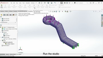SolidWorks Simulation Timelapse: Static Analysis with Symmetry & Mesh Refinement