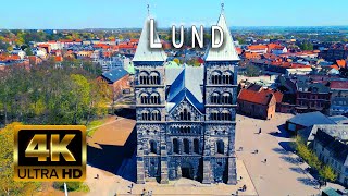 LUND 4K | Sweden 🇸🇪 by Drone | Scenic Relaxation with City Sounds