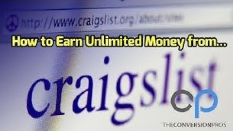 How to earn Money from Craigslist using [The Conversion Pros]