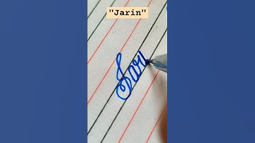 "Jarin" name in cursive handwriting #cursive #calligraphy #art #share #learn #names #shorts ##shorts