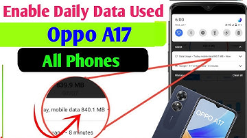 Oppo a17 Enable daily data Used | oppo a17 Enable Data Usage Notification Bar