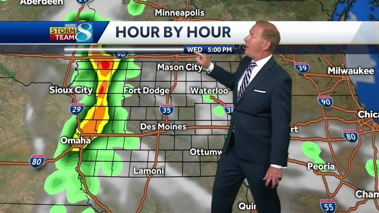 Isolated showers, then storm chances return - YouTube