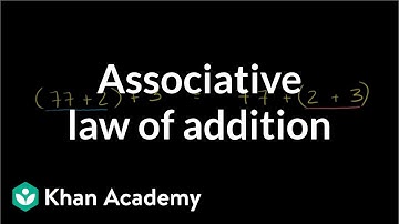 Associative law of addition | Arithmetic properties | Pre-Algebra | Khan Academy