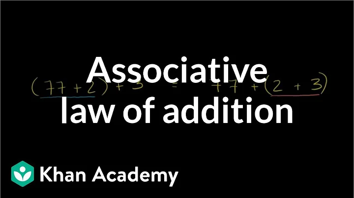 Associative law of addition | Arithmetic properties | Pre-Algebra | Khan Academy