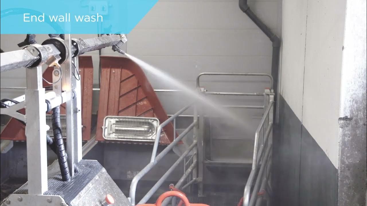 Washing robot for pig barns washpower procleaner x100 youtube