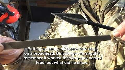 How I file sharpen a Zwickey Eskimo broadhead