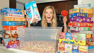 Making 100 Cereals Into A GIANT Rice Krispie Treat | Kelsey Impicciche