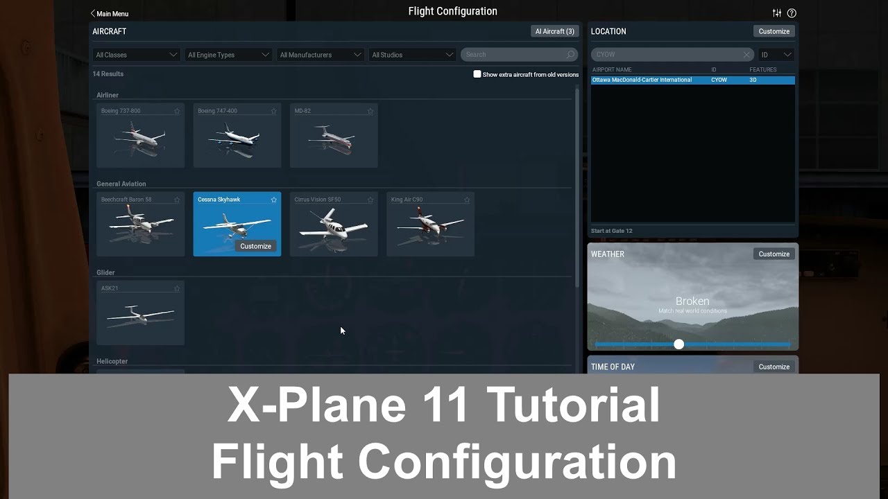 XPlane 11 Flight Configuration YouTube