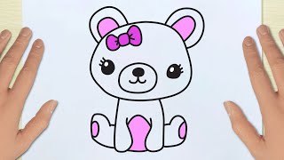 How To Draw A Teddy Bear a Girls  - US National Teddy Bear Day