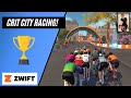 First zwift win of 2024  crit city bell lap  category c  rhino racing short crits