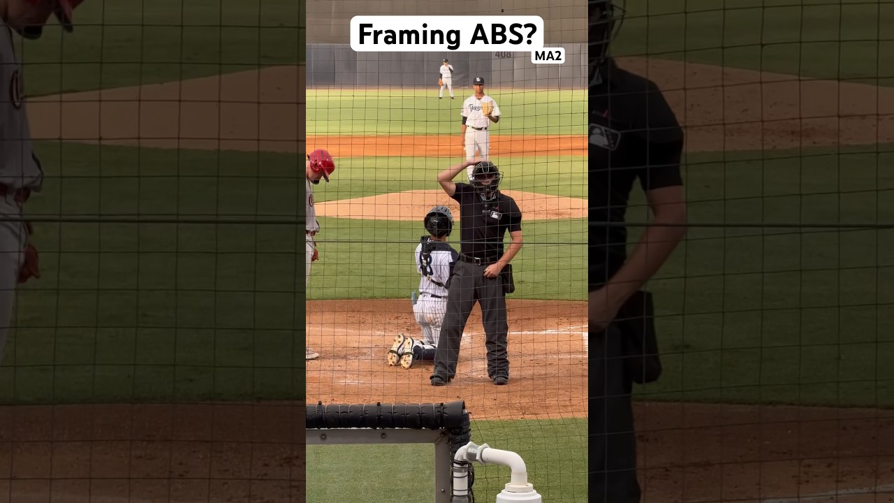 Framing ABS. The catcher tries 2 frame the pitch, ABS says ball.  